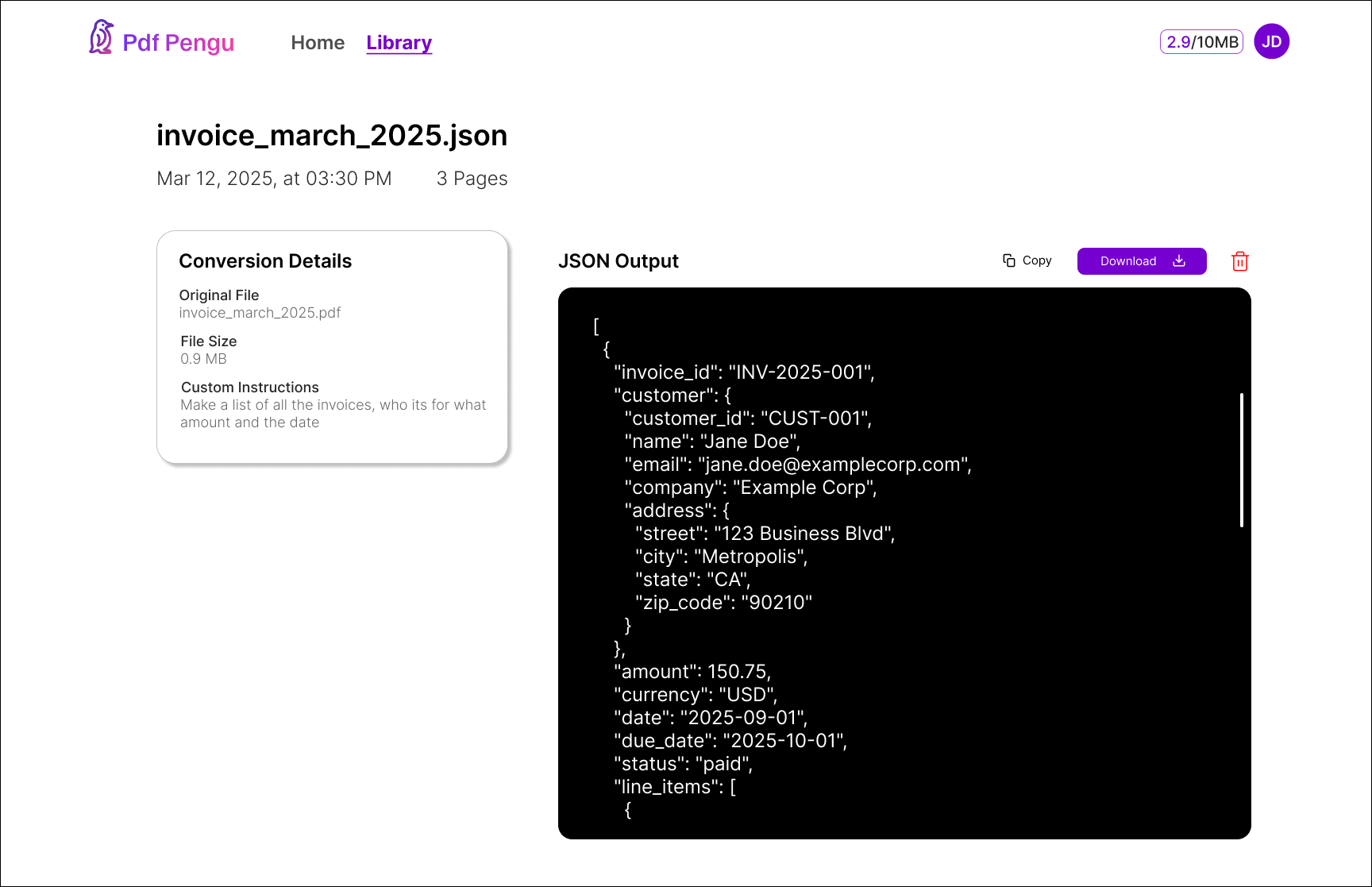 PDF Penguin High-Fi Prototype 4 - Library Document View