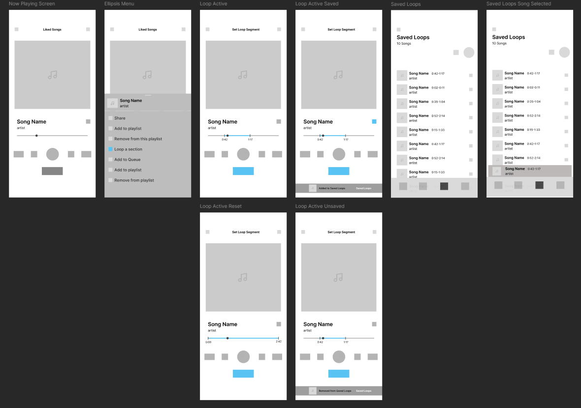 Spotify Loop Low-Fi Prototype